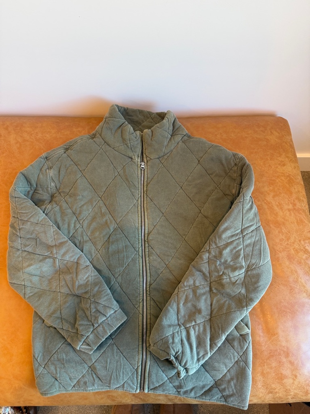 wild fable Quilted Puffer Jacket in Olive Green